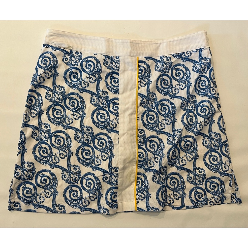 Nancy Lopez Tri Skort Womens Size 10 Golf‎ Blue White desert dry paisleu